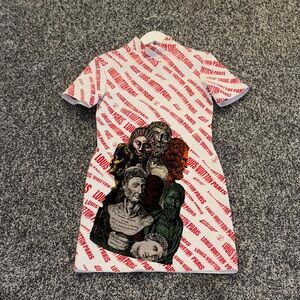 Louis Vuitton Red and White Graphic Dress